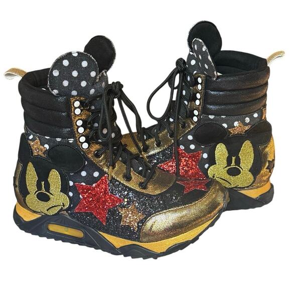 Rare Irregular Choice Disney Gosh Mickey Mouse Light Up Sneakers 7.5 w/ box VGUC - Picture 5 of 16